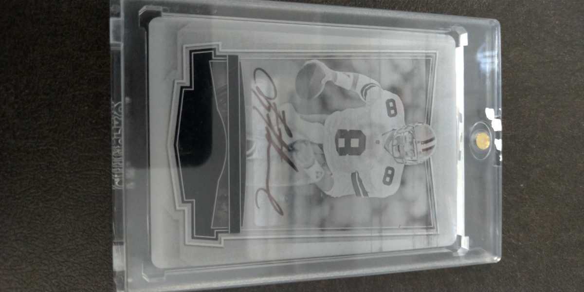 Troy Aikman plate 1/1 autograph_画像1