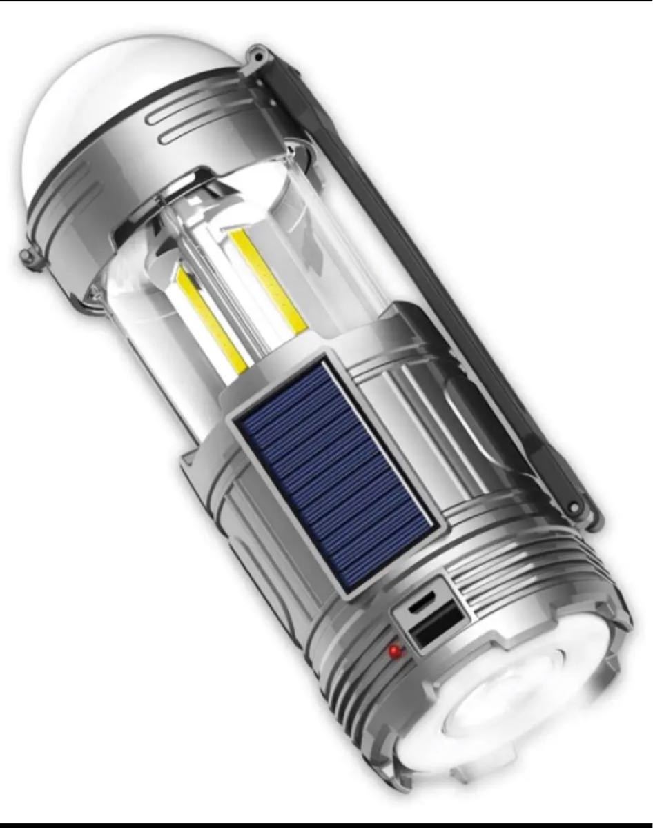 ledランタン 充電式 電池式 3in1給電方法 ソーラー充電式懐中電灯高輝度 