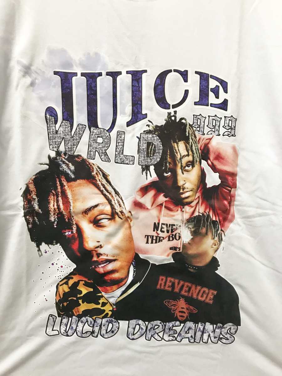 Juice Wrld ジュースワールド ロングスリーブTシャツ ロンT XL 白 ヒップホップ ラッパー US hiphop