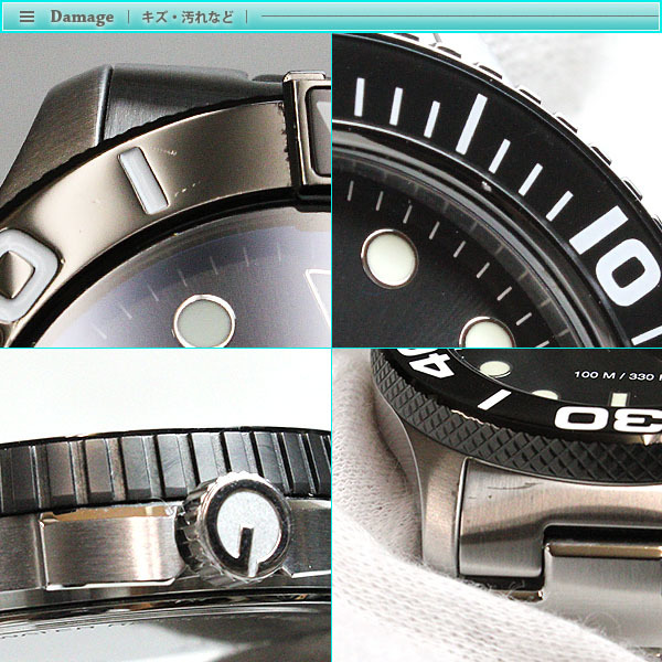 Gucci グッチ Gタイムレス ダイバー メンズ腕時計 クォーツ YA126279 ブラック×シルバー メンズ 男性 スポーティー_画像5