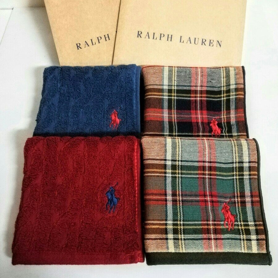 新品未使用 ラルフローレン RALPHLAUREN ミニタオル ハンドタオル 