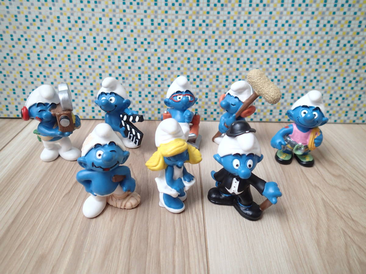 ●Schleich SMURFS シュライヒ スマーフ フィギュア 映画クルーシリーズ8体セット●_画像1