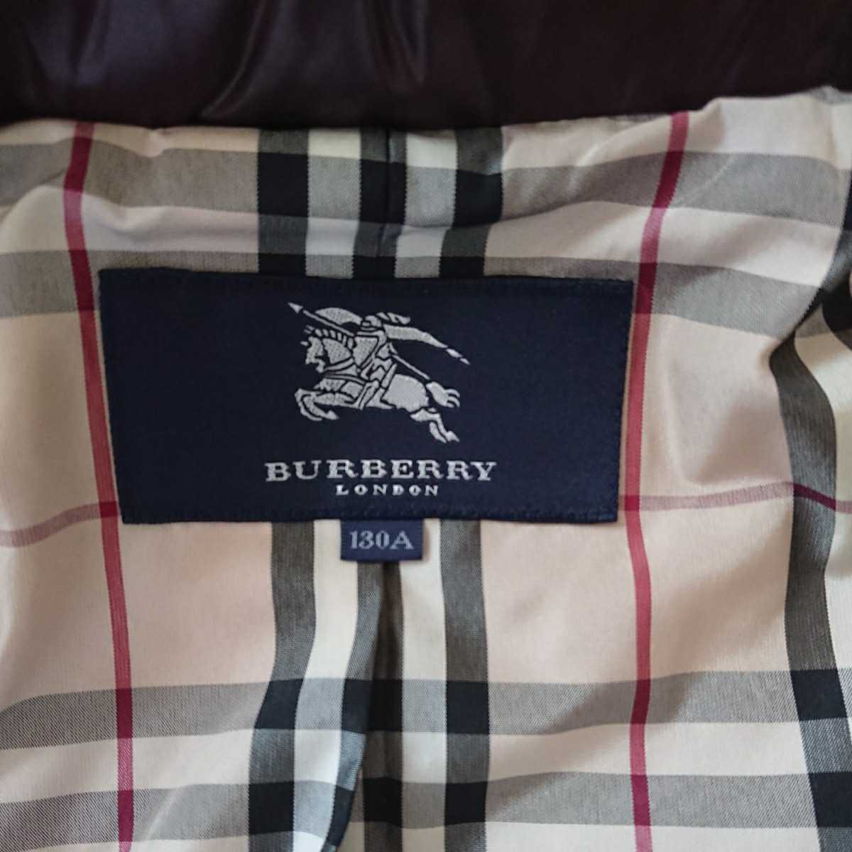 売り切り　　訳あり☆☆バーバリー BURBERRY コートノバチェック 130 フード ファー取り外し可 ダウン_画像2