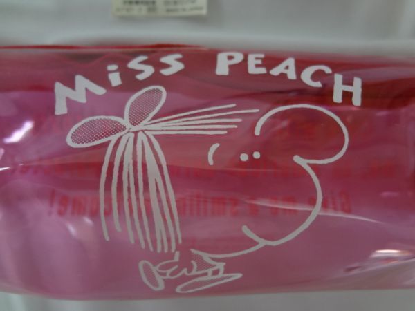 ★昭和レトロ★エモい★ ミスピーチ Miss Peach ビニール円筒 ペンポーチ ペンケース ピンク サンスター_画像4