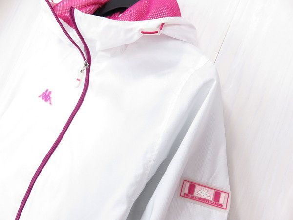 Kappa Kappa нейлон джерси верх и низ в комплекте подкладка сетка розовый белый S
