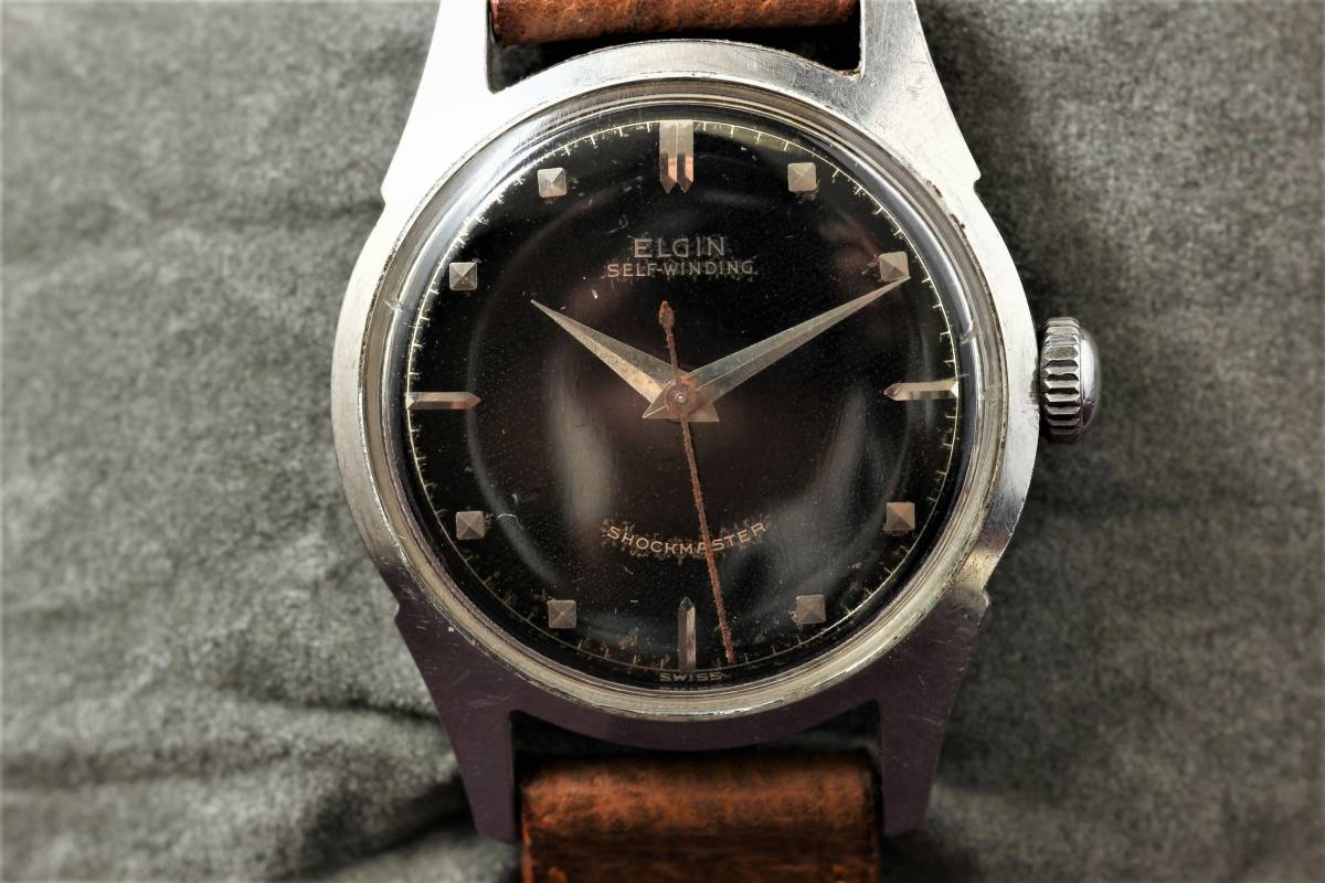 ☆ELGIN エルジン 自動巻き 手巻き 時計 腕時計 ヴィンテージ 動作品 スイス製_画像2