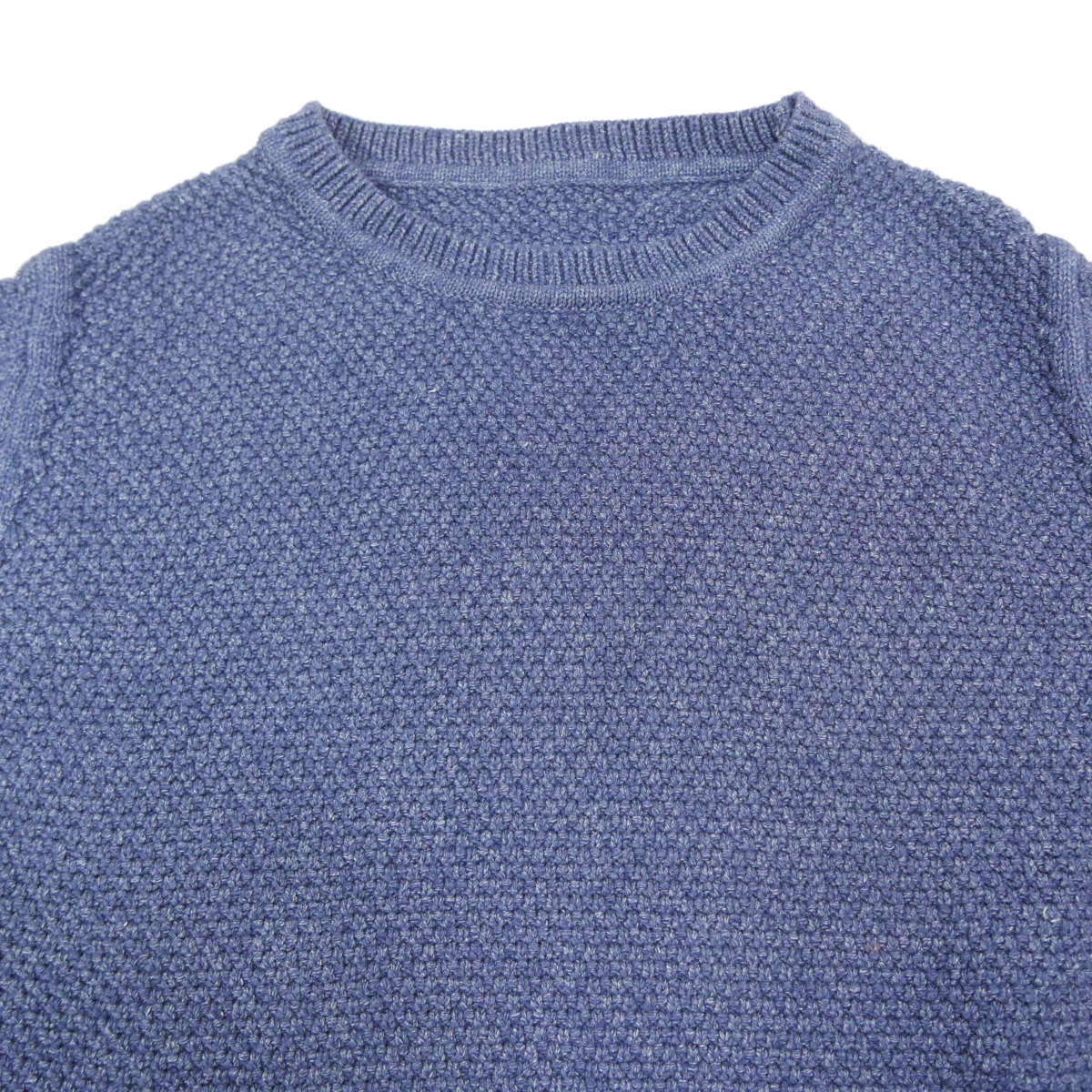 16SS SOPHNET. ソフネット INDIGO COTTON WAFFLE CREW NECK KNIT コットン 長袖 無地 ワッフル ニット ALL INDIGO S_画像4