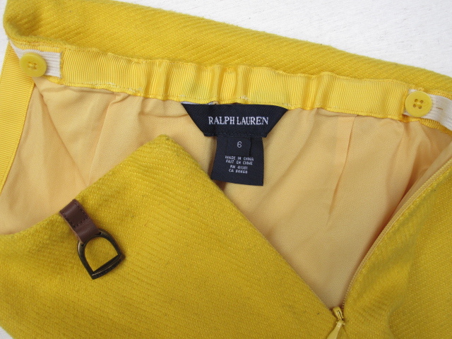 RALPH LAUREN kids ラルフローレン ウール ミニスカート size: 6　_画像3