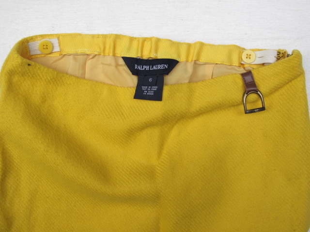 RALPH LAUREN kids ラルフローレン ウール ミニスカート size: 6　_画像4