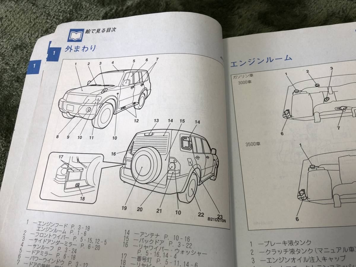 【パジェロ】取扱説明書　三菱 MITSUBISHI ★全国送料無料★_画像2