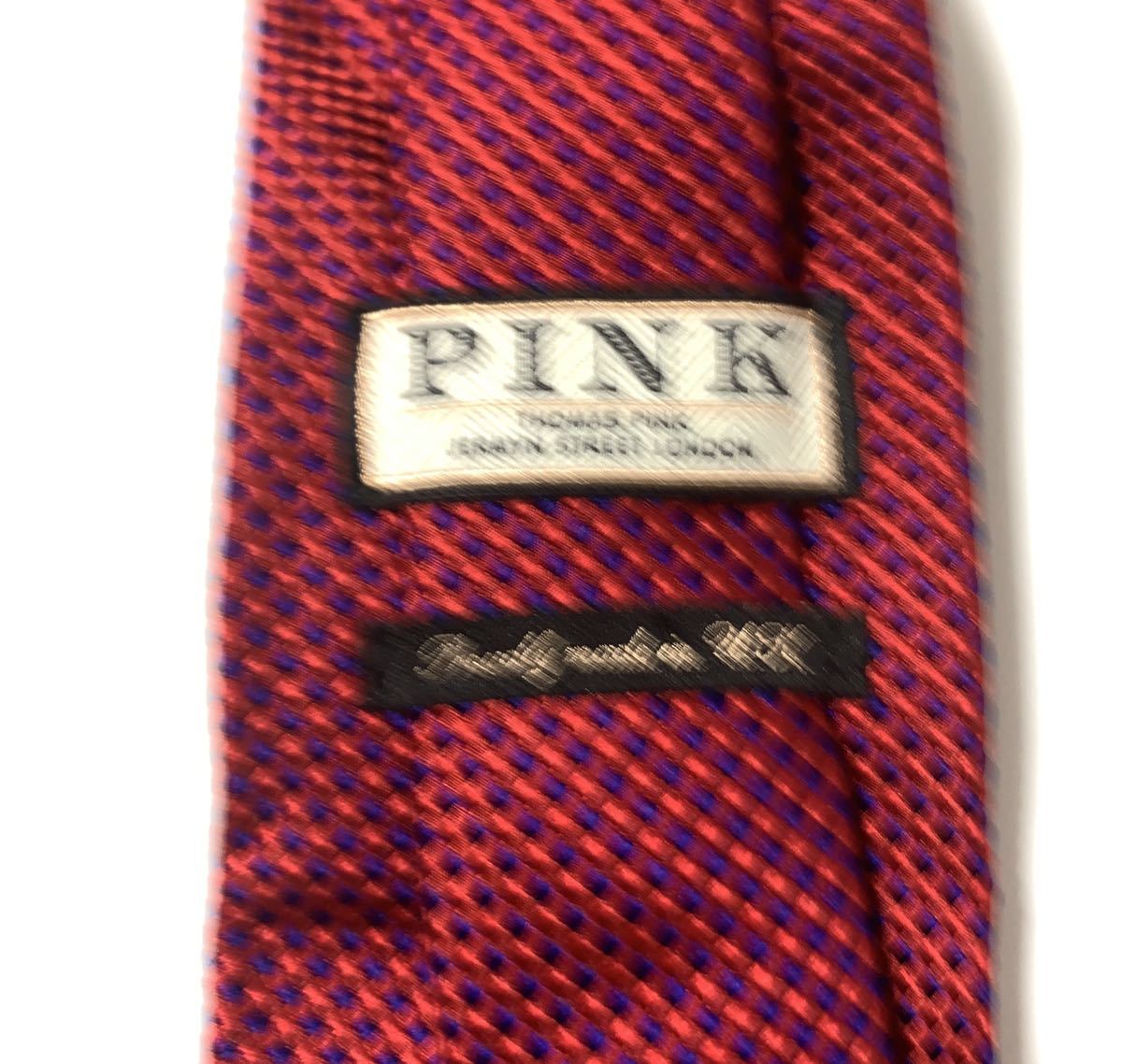 Thomas Pink ジャーミンストリートの名店 トーマスピンク　ネクタイ　レッド イギリス製_画像3