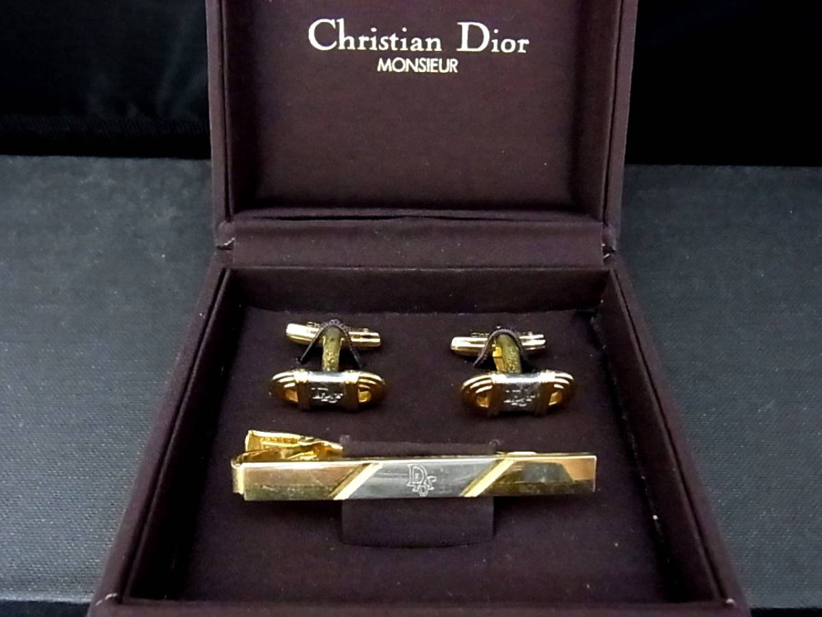 *N0855*# superior article # Dior [ Gold ]# cuffs & necktie tweezers!