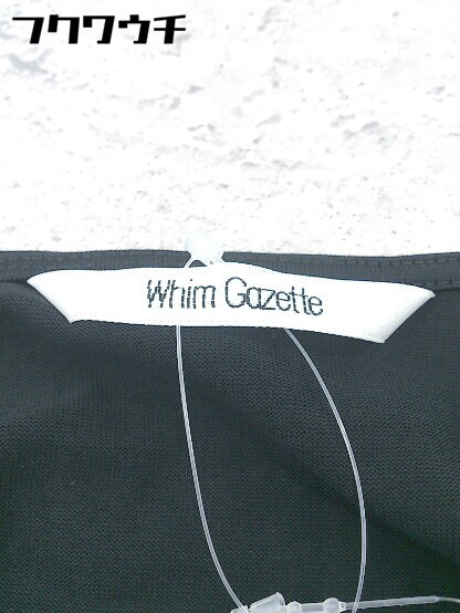 ◇ Whim Gazette ウィム ガゼット 七分袖 カットソー サイズF ブラック レディース_画像3