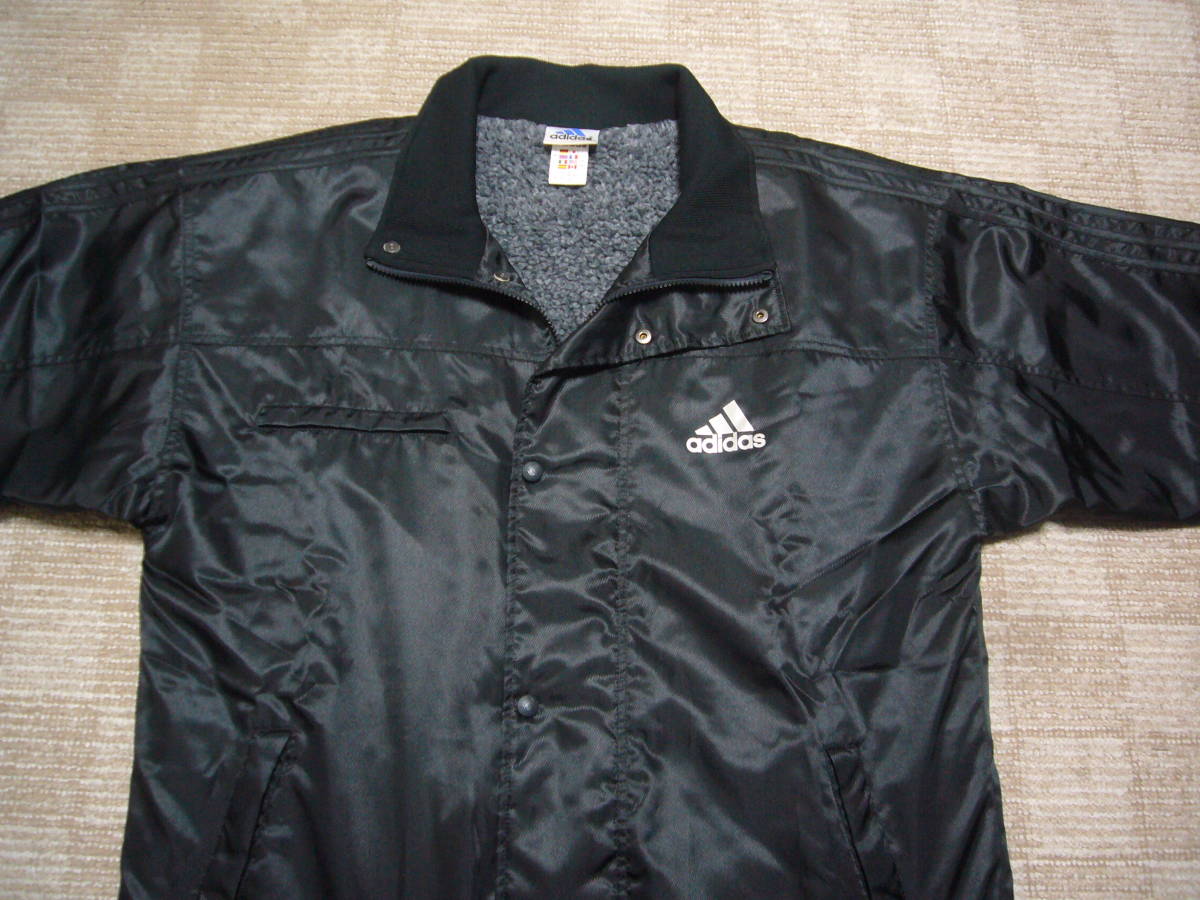  Adidas reverse side boa long coat black M size bench coat 