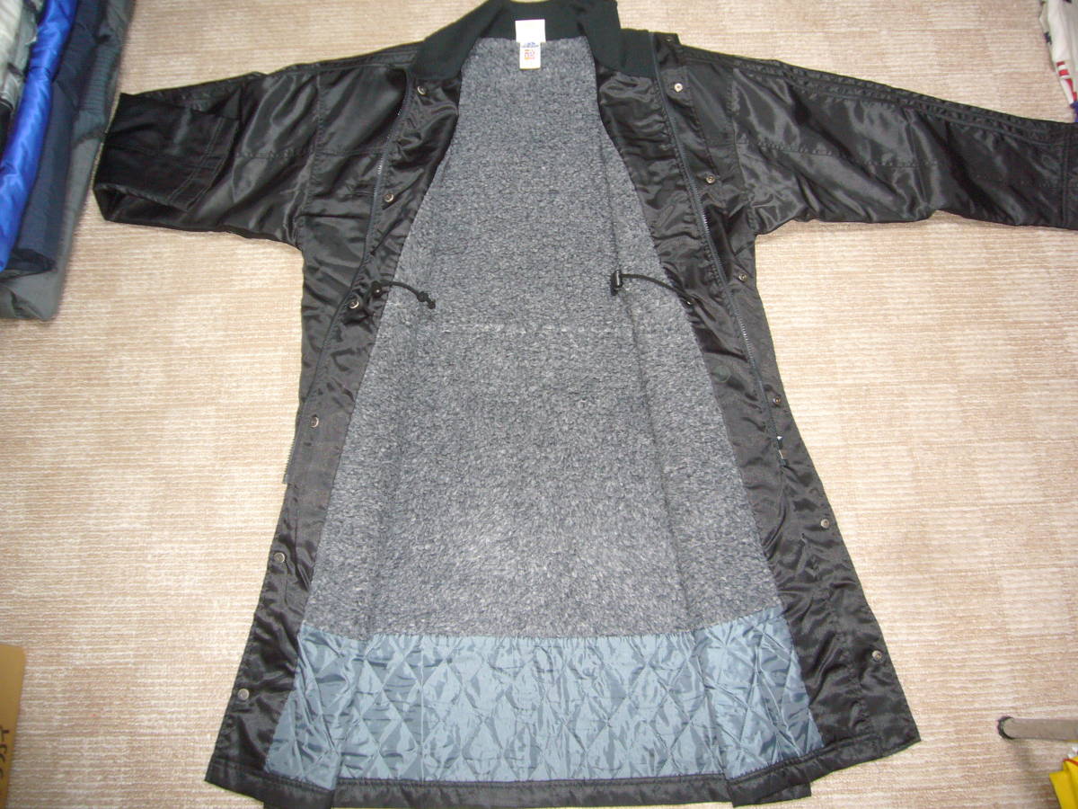  Adidas reverse side boa long coat black M size bench coat 