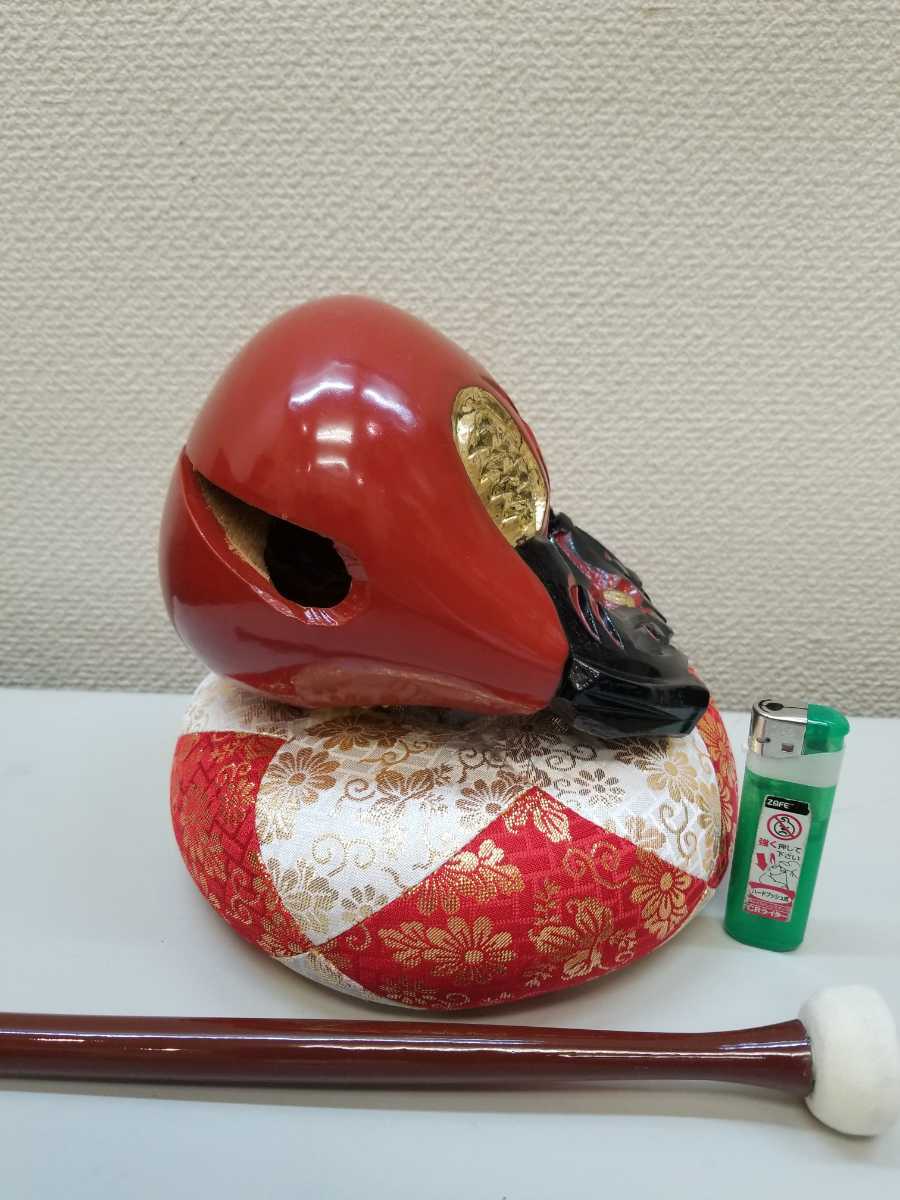 木魚 朱塗り 四寸五分 名古屋製 丸布団・朱塗り撥付 仏具 浄土宗 木魚 朱塗り 四寸五分 名古屋製 丸布団・朱塗り撥付 仏具 浄土宗