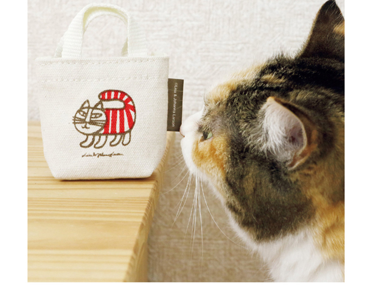LISA LARSON　リサ・ラーソン 　可愛い猫ミニバッグチャーム付き　トートバッグ　便利バッグ　かわいいバッグ_画像4