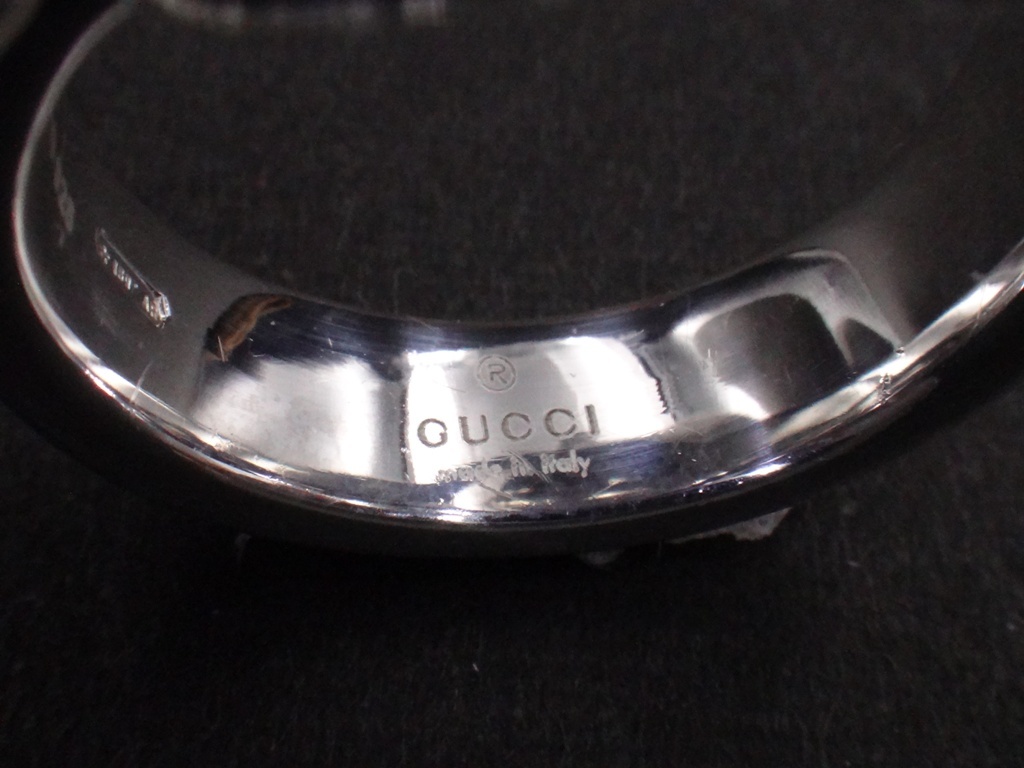 【超美品】希少サイズ　GUCCI 　グッチ　インターロッキングG　Gロゴ　シルバー９２５　表記７　リング 指輪　箱/保存袋_画像8