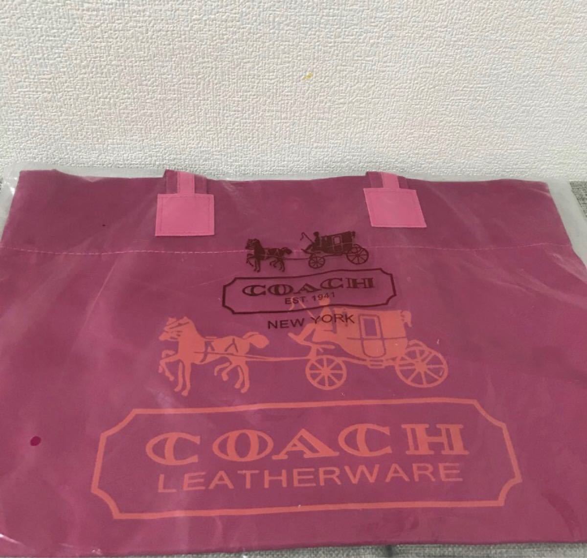 新品未使用COACH コーチ ナイロン×本革レザートートバッグ