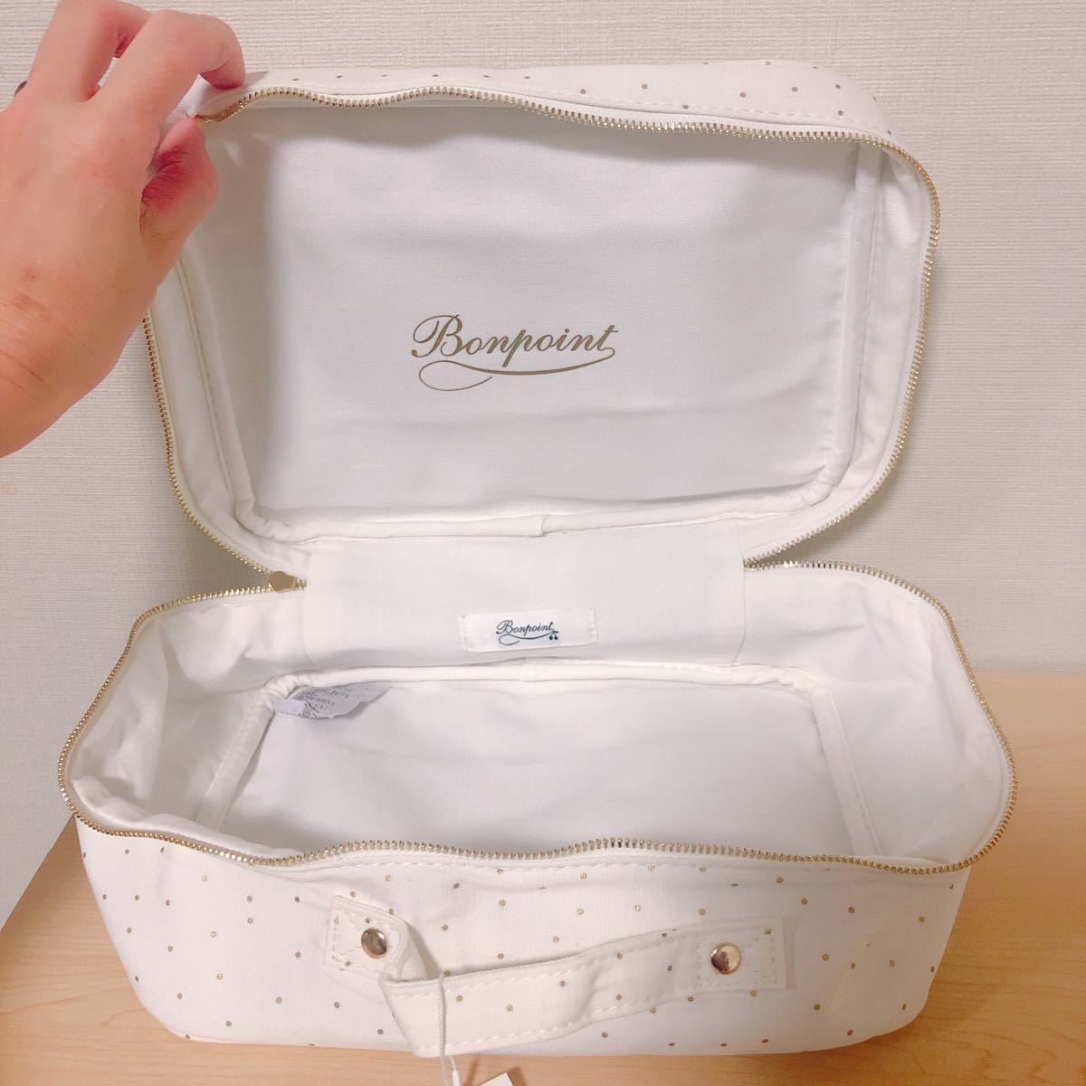 ボンポワン バニティ ポーチ バッグ さくらんぼ ドット 9L9N7gM64r