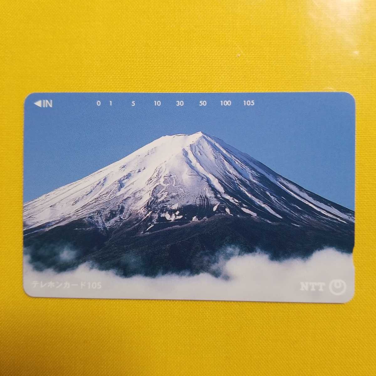 富士山 テレカ 未使用 テレホン カード 6枚セット 105度数 2枚 50度数 4枚の画像2