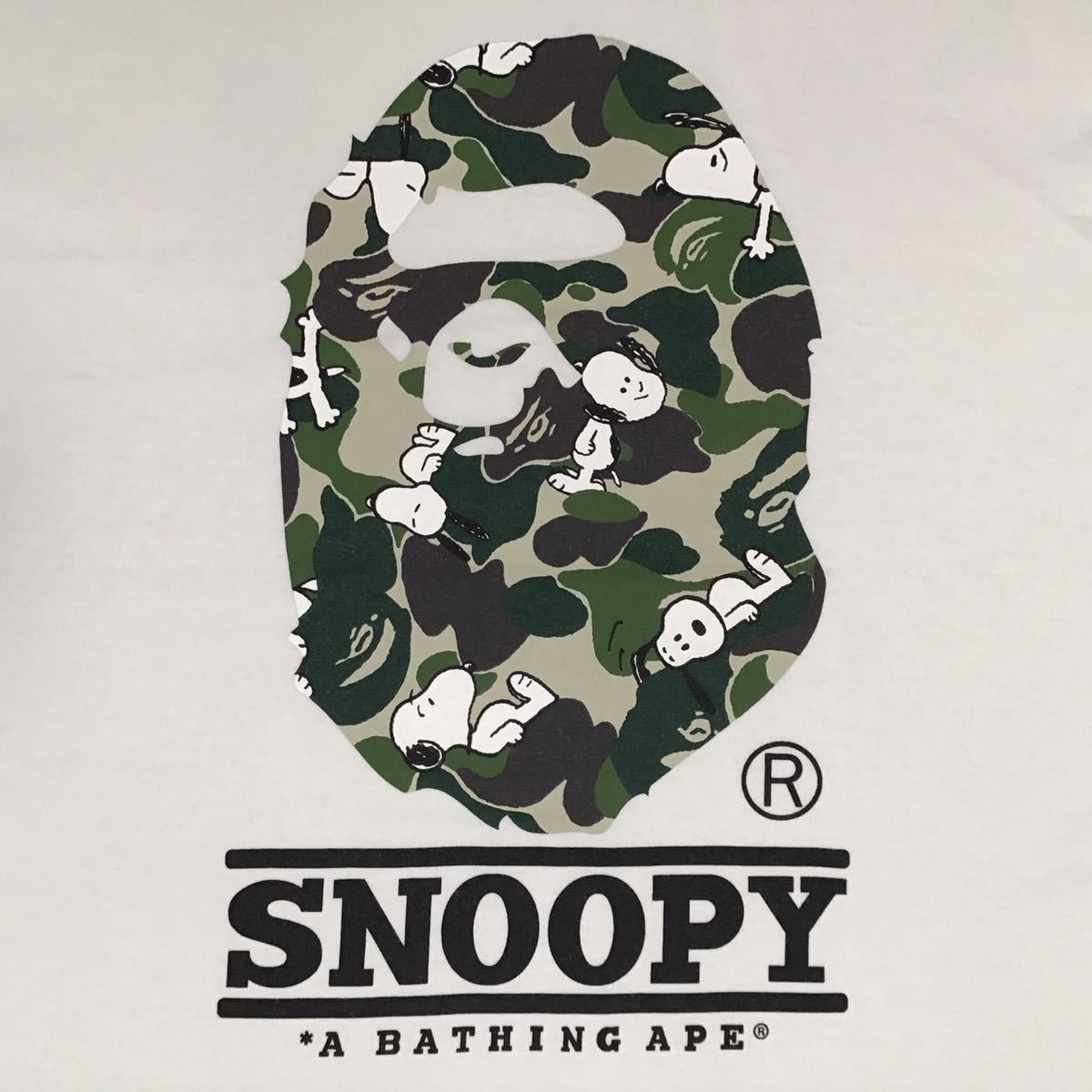 *XL* SNOOPY × BAPE ABC camo big head T-shirt a bathing ape bape Snoopy Peanuts peanuts Ape Bape ABC duck camouflage 6563