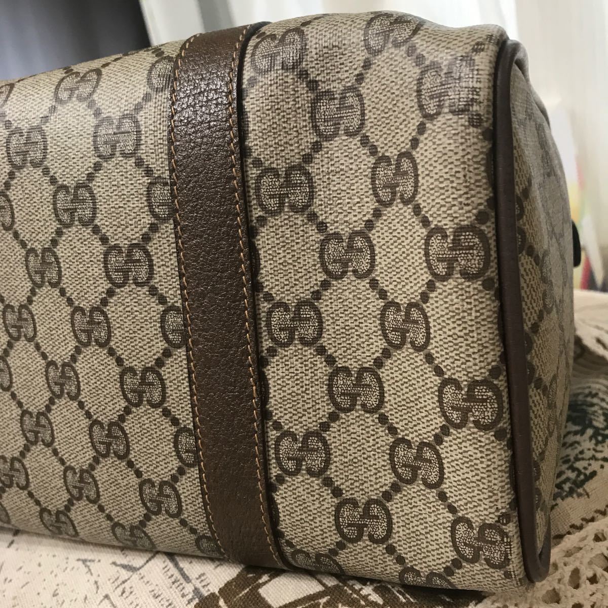 オールドグッチ ハンドバッグ ミニボストン GUCCI シェリーライン
