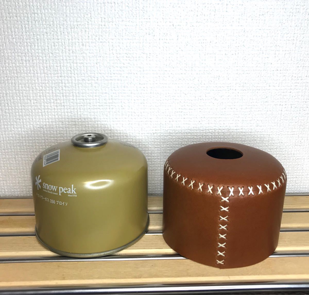 【高級】本革ガス缶カバー　OD缶カバー　ノクターン　ルミエール　エジソンランタン