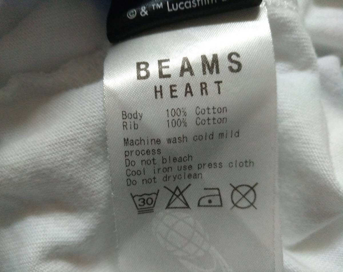 ビームス × スターウォーズ 白 ホワイト S Tシャツ メンズ BEAMS HEART ビームスハート シャツ ダースベーダー STAR WARS