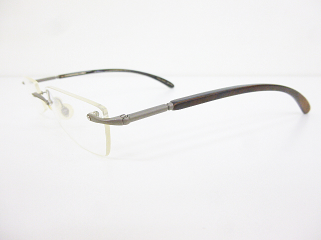 ∞【デッドストック】Design naturell デザインナチュレ 眼鏡 メガネフレーム T2-TS H05 4921 バッファローホーン 水牛角 チタン H8