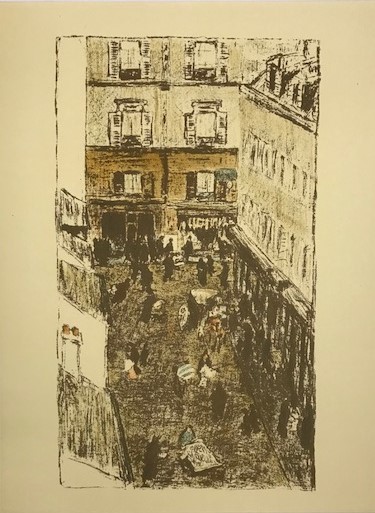 【特価】　≪　　 ピエール ボナール　　≫　　リトグラフ【石版画】　　COIN DE RUE VUE D'EN HAUT　　1952年　　PIERRE-BONNARD