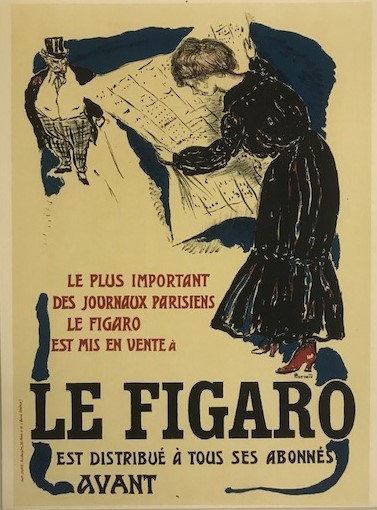 【特価】　≪　　 ピエール ボナール　　≫　　リトグラフ【石版画】　　GRANDE AFFICHE POUR LE FIGARO　　1952年　　PIERRE-BONNARD_画像2
