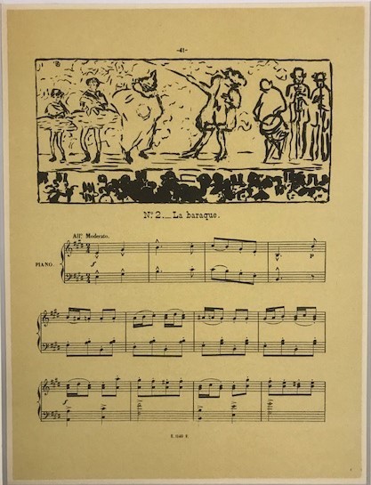 【特価】　≪　　 ピエール ボナール　　≫　　リトグラフ【石版画】　　LA BARAQUE & LA HAUTE-ECOLE　　1952年　　PIERRE-BONNARD