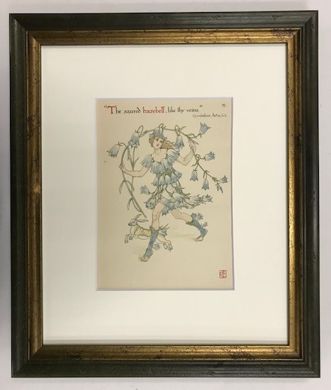 【特価】　≪　　ウォルター　クレイン　　≫　 オリジナルリトグラフ【石版画】　FLOWERS　FROM　SHAKESPEARES　GARDEN　ⅩⅩⅩⅡ 1906年