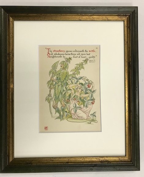 【特価】 ≪ ウォルター クレイン ≫ オリジナルリトグラフ【石版画】 FLOWERS FROM SHAKESPEARES GARDEN ⅩⅩⅩⅥ 1906年 全商品対象が