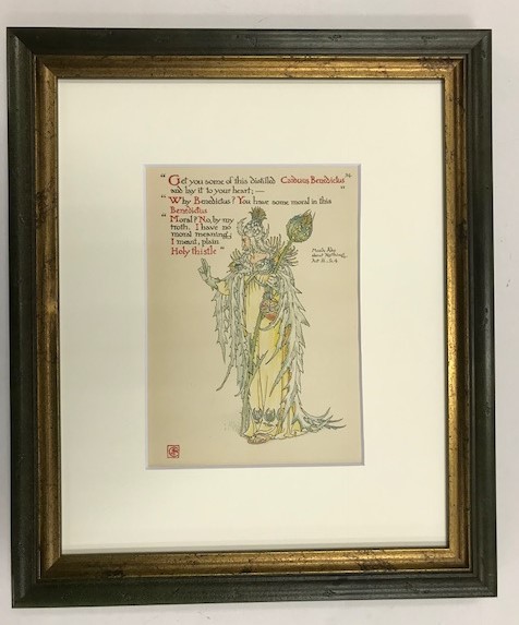 ≪　　ウォルター　クレイン　　≫　 オリジナルリトグラフ　FLOWERS　FROM　SHAKESPEARES　GARDEN　ⅩⅩⅩⅣ 1906年