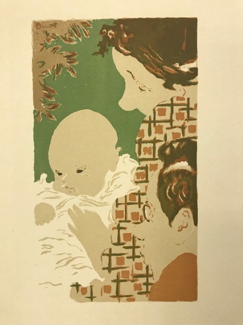 【特価】　≪　　 ピエール ボナール　　≫　　リトグラフ【石版画】　　SCENE DE FAMILLE　　1952年　　PIERRE-BONNARD