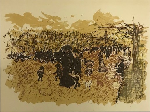 【特価】　≪　　 ピエール ボナール　　≫　　リトグラフ【石版画】　　AVENUE DU BOIS　　1952年　　PIERRE-BONNARD