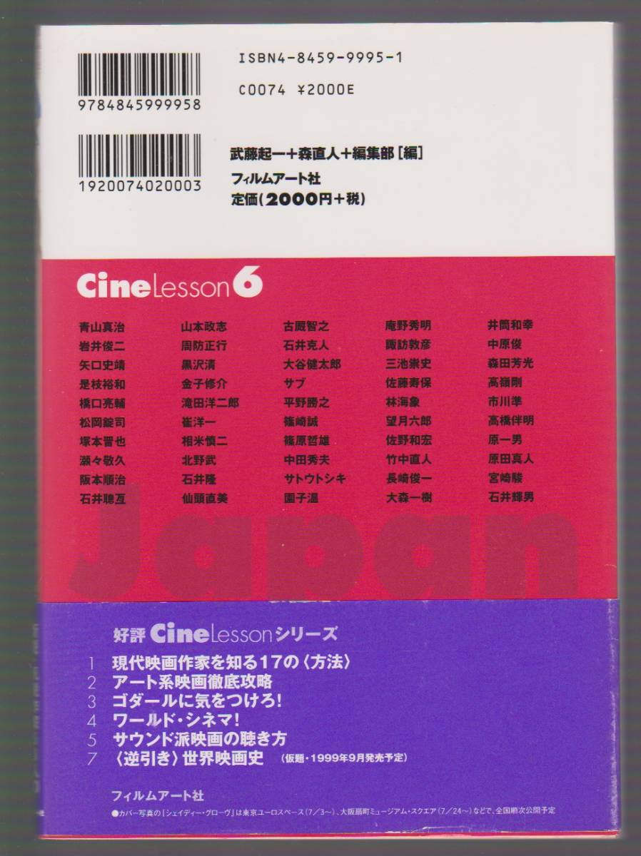 CineLesson6 ＜日本製映画＞の読み方　1980-1999　武藤起一・森直人他編　フィルムアート社　1999年_画像3