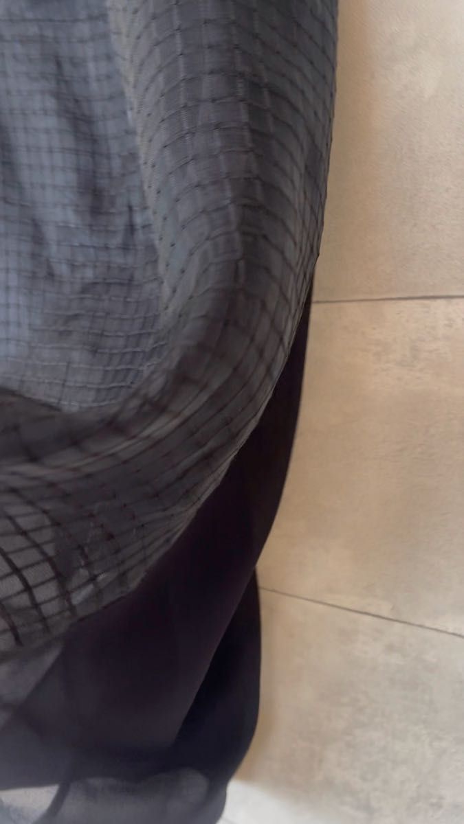 nano・universeノースリーブブラウスブラックきれいめ春夏ナノユニバース