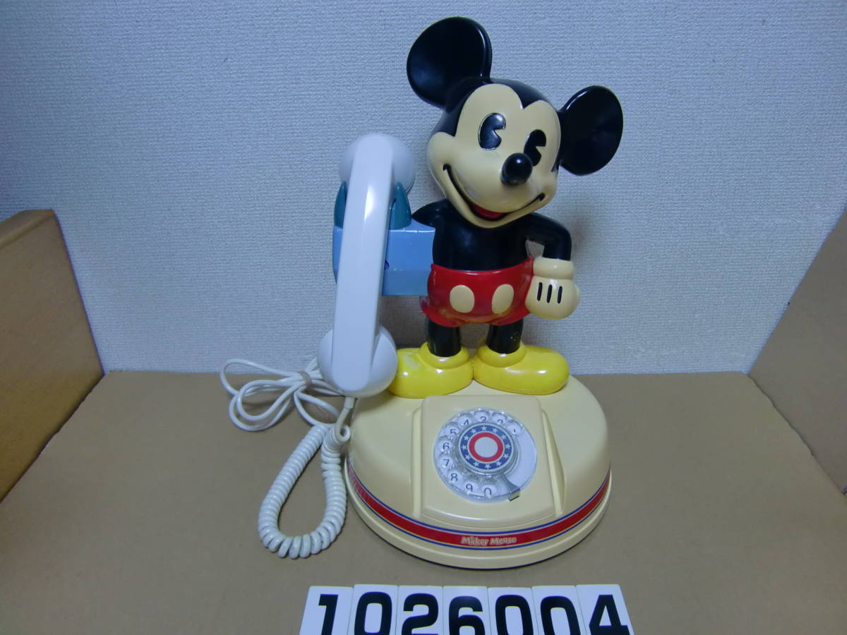 [ control number 1026004]* Mickey Mouse dial telephone machine DK-641 used 