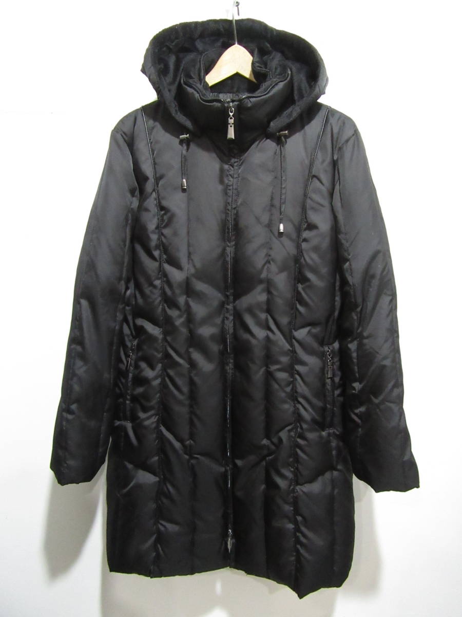 * free shipping *Nautica* Nautica * long down coat * lady's XL* black *j20