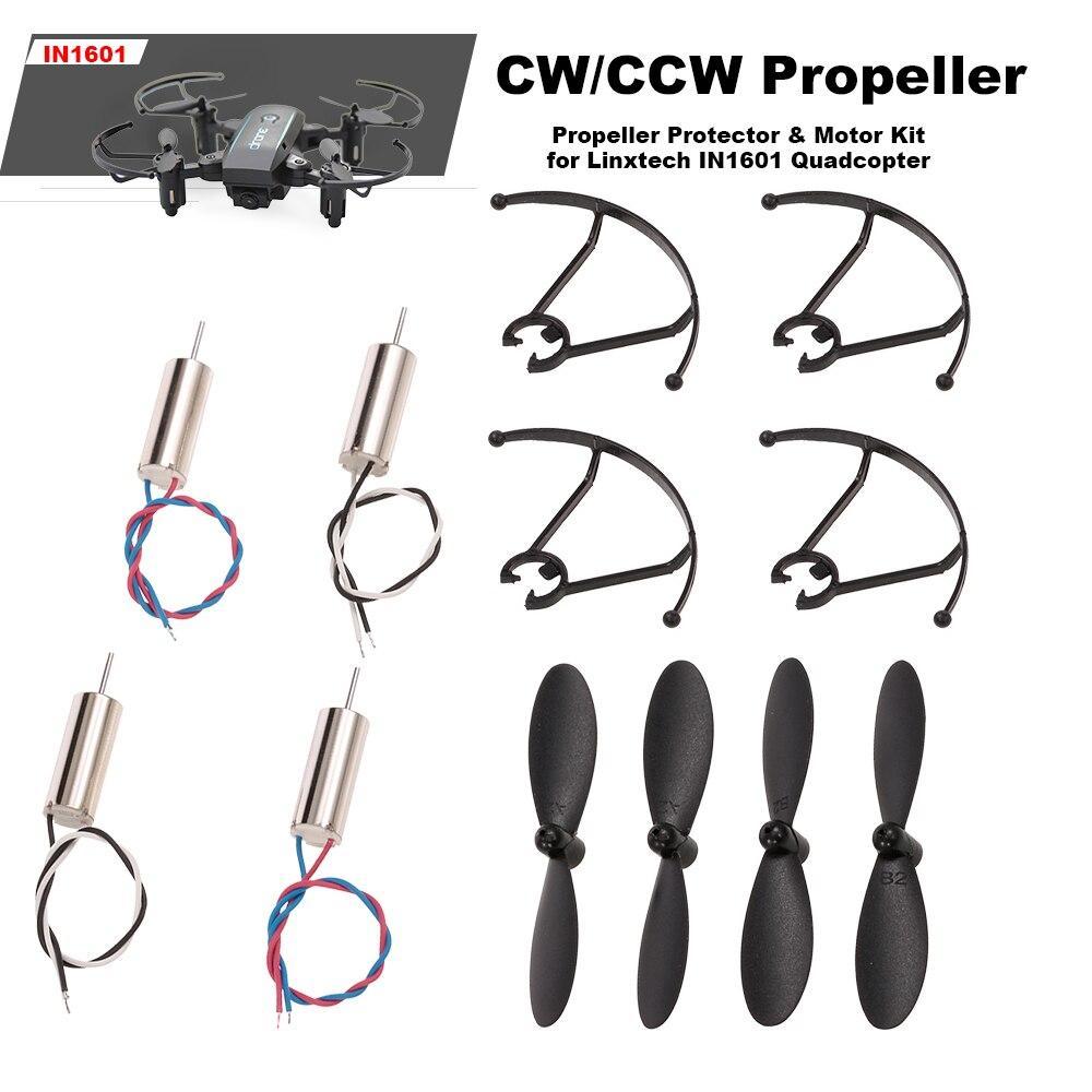 [** new goods **]Linxtech IN1601 RC drone Mini drone parts CW/CCW propeller blade propeller protector motor kit 