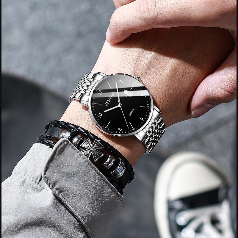 Belushi ファッションの高級メンズ腕時計ステンレススチール防水日付クォーツ腕時計トップビジネスメンズ腕時計レロジオ masculino_画像6