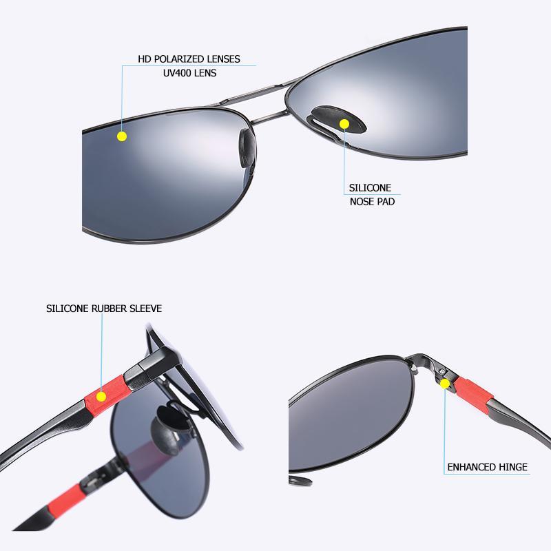 バイソンデニム 2020 新アルミニウムマグネシウムサングラス偏光UV400 男性のサングラス駆動釣りのための_画像6