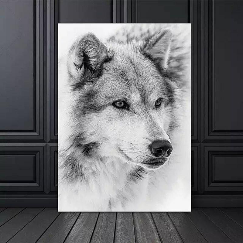 [** new goods **] wall art black . white. cool oo kami canvas print poster non frame 50X70cm