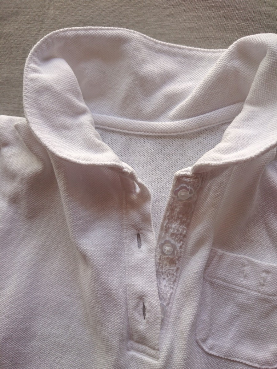 ポロシャツ 白 半袖 2枚 110 (ベルメゾン GITA)