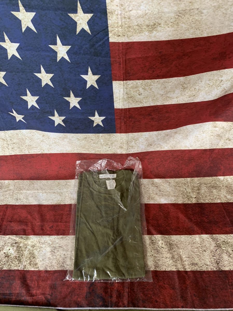米軍 海兵隊 実物 放出品 Tシャツ 専門店 にて クリーニング 済み tactical T-shirt サイズ M USMC タクティカル コンバット OD インナー T_画像1