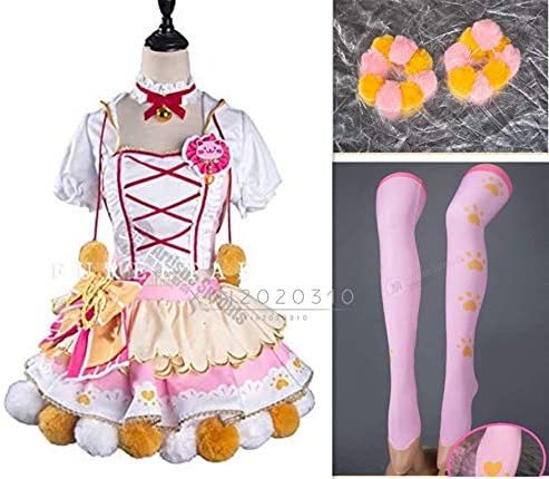 Исправленная версия Love Live! Sukufesu Cat Twin Tail Honoka Takasaka Cosplay Style Costum