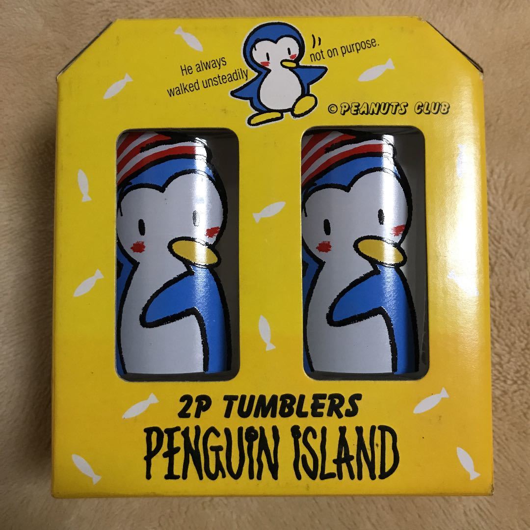 昭和レトロ ペンギンアイランド　penguinisland タンブラー PEANUTSCLUB ピーナッツクラブ ペンギン ガラス ペア 食器 コップ グラス_画像4